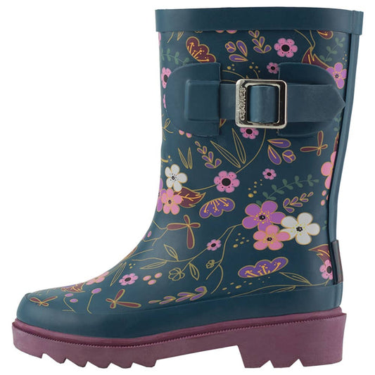 Buckle Boots, Midnight Floral