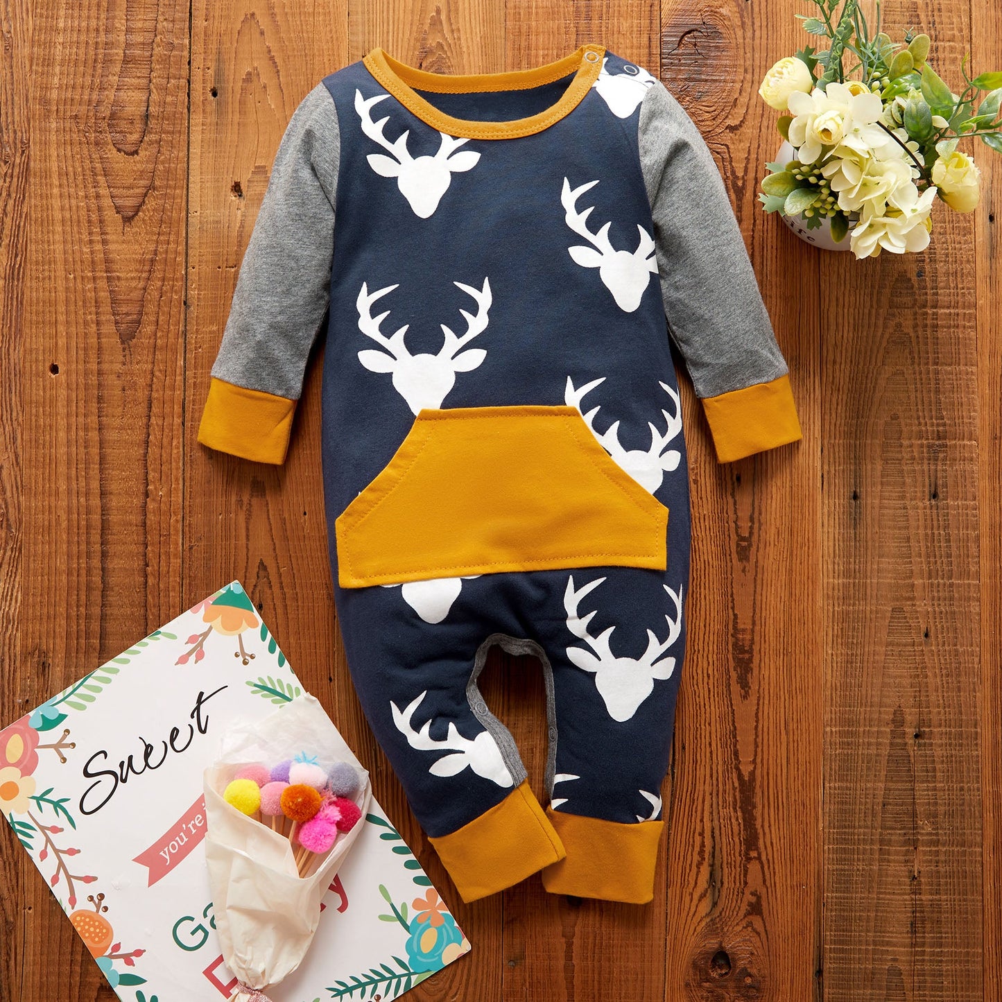 Reindeer Print Jumpsuit