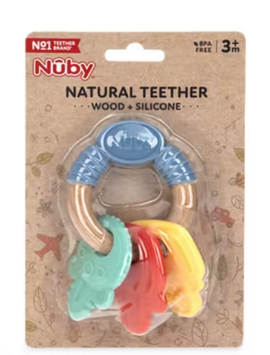 Nuby Natural Teether Keys - Wooden
